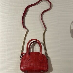 The kooples red crocodile bag